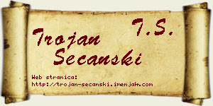 Trojan Sečanski vizit kartica